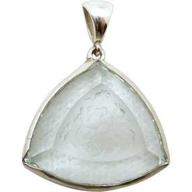 Sublime Handmade Carved Topaz Pendant