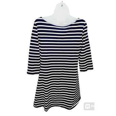 Kate Spade Kate Spade Navy Blue Striped 3/4 Sleev… - image 1