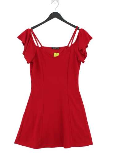 Bershka Women's Midi Dress M Red Polyester with E… - image 1