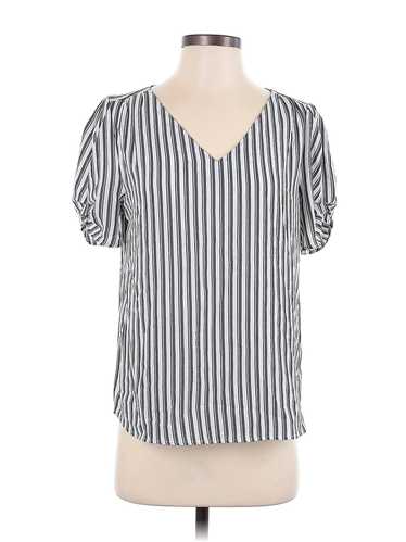 Adrianna Papell Women Silver Short Sleeve Blouse S