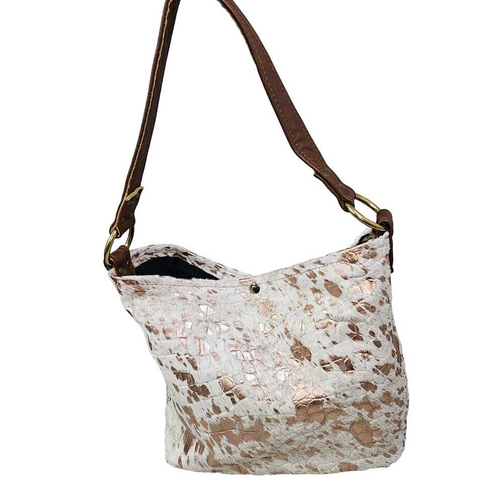 Wild Goose Cowhide Leather Shoulder Bag Purse Whi… - image 2