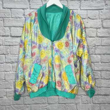 Vintage Casual Isle Reversible Windbreaker Pastel… - image 1