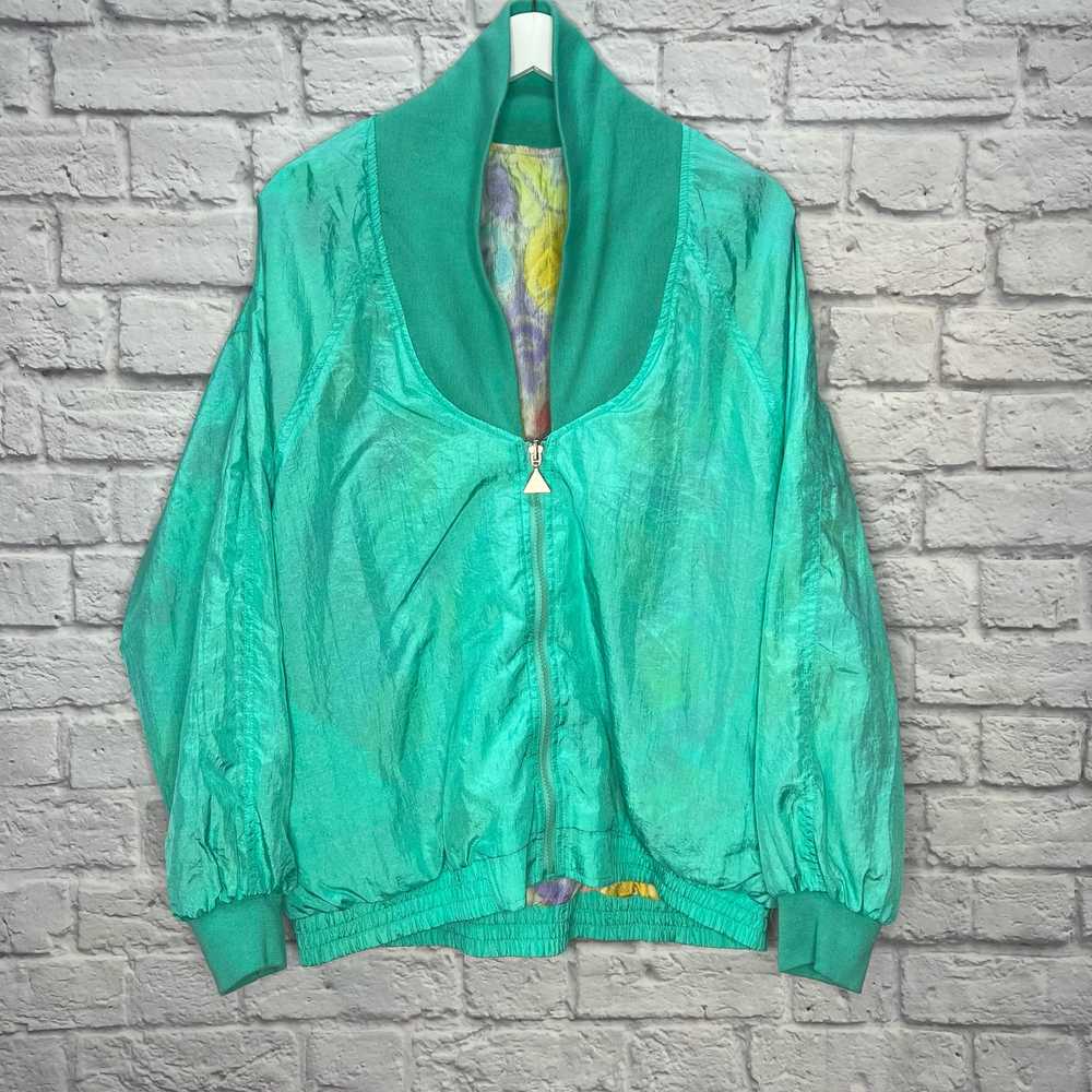 Vintage Casual Isle Reversible Windbreaker Pastel… - image 2