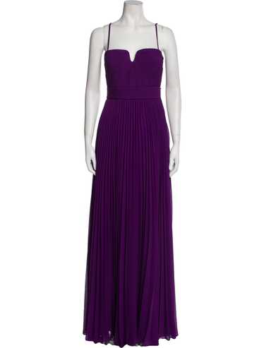 Zac Posen Evening Gown Purple Sleeveless with Squ… - image 1