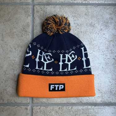 Fuck The Population FTP Hell Pom Beanie (Navy) - image 1