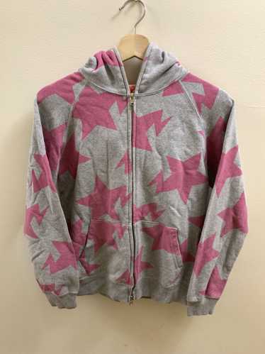 Bape Bapesta 2006 Pink Stars Pattern Full Zip Hoo… - image 1