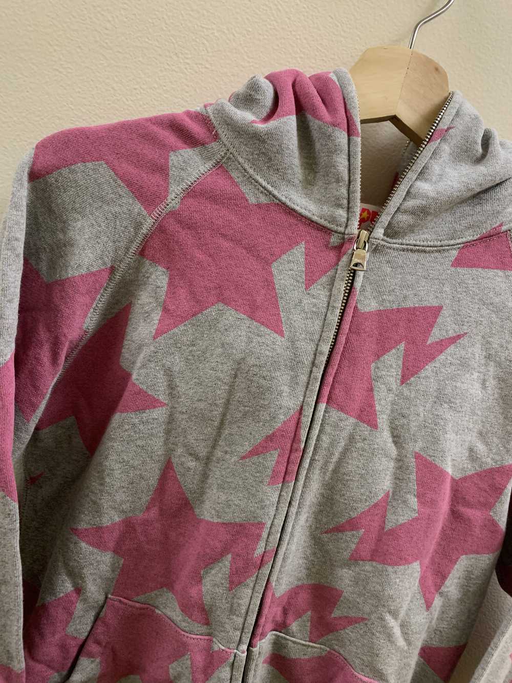 Bape Bapesta 2006 Pink Stars Pattern Full Zip Hoo… - image 2