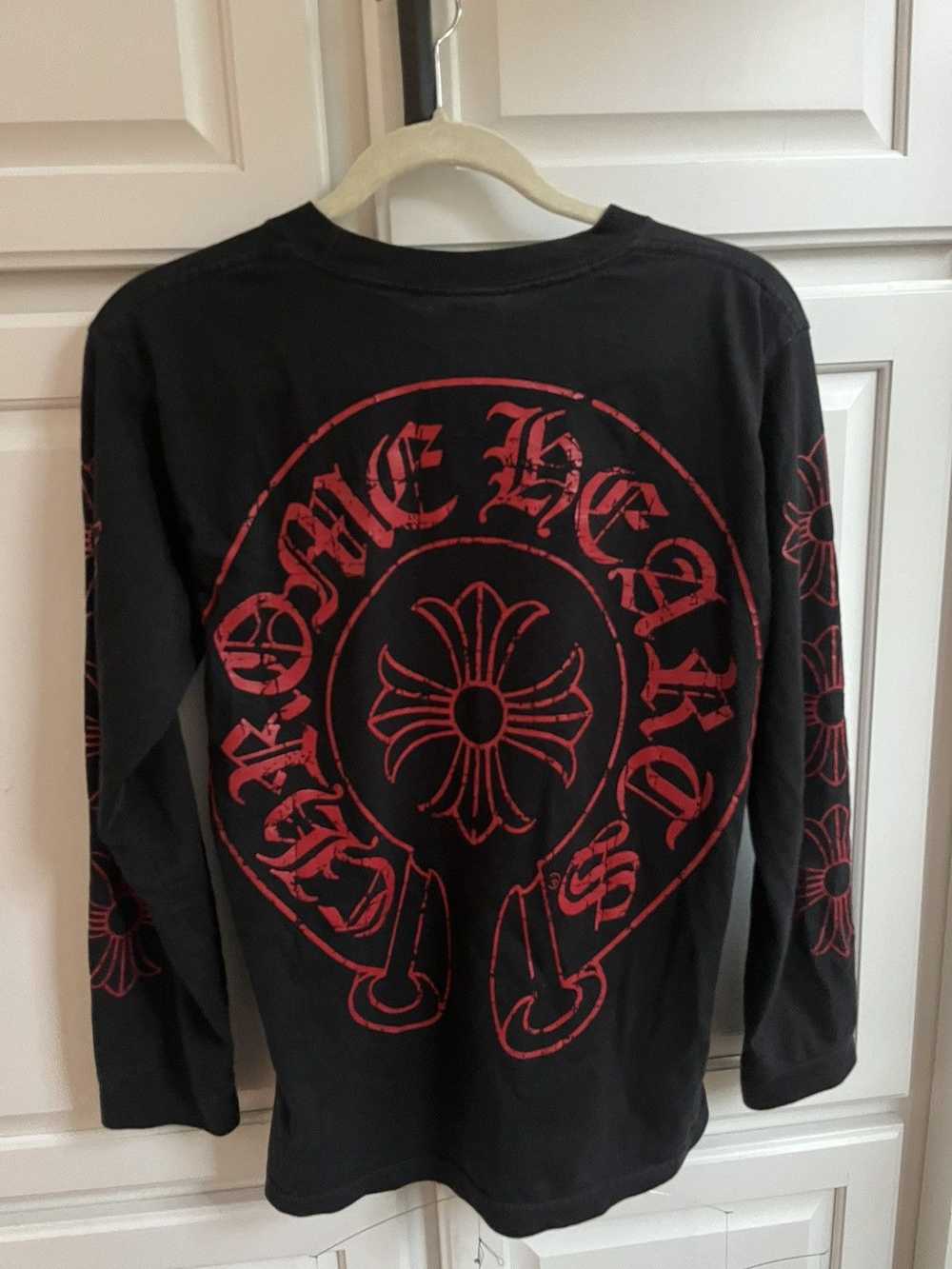 Chrome Hearts Black/Red Chrome Hearts long sleeve - image 2