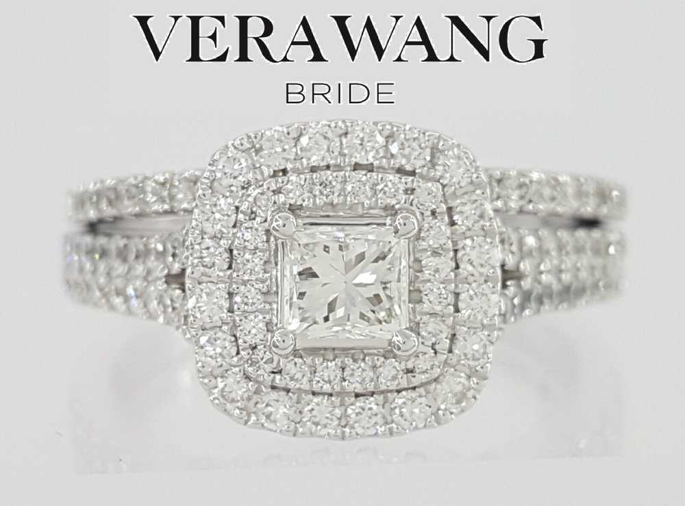 Vera Wang Love Princess Diamond Double Halo Engag… - image 1