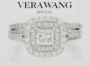 Vera Wang Love Princess Diamond Double Halo Engag… - image 1