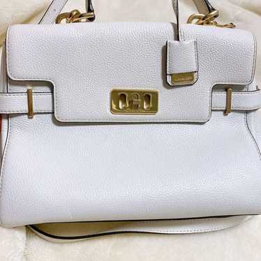 MICHAEL KORS White Leather Shoulder Bag