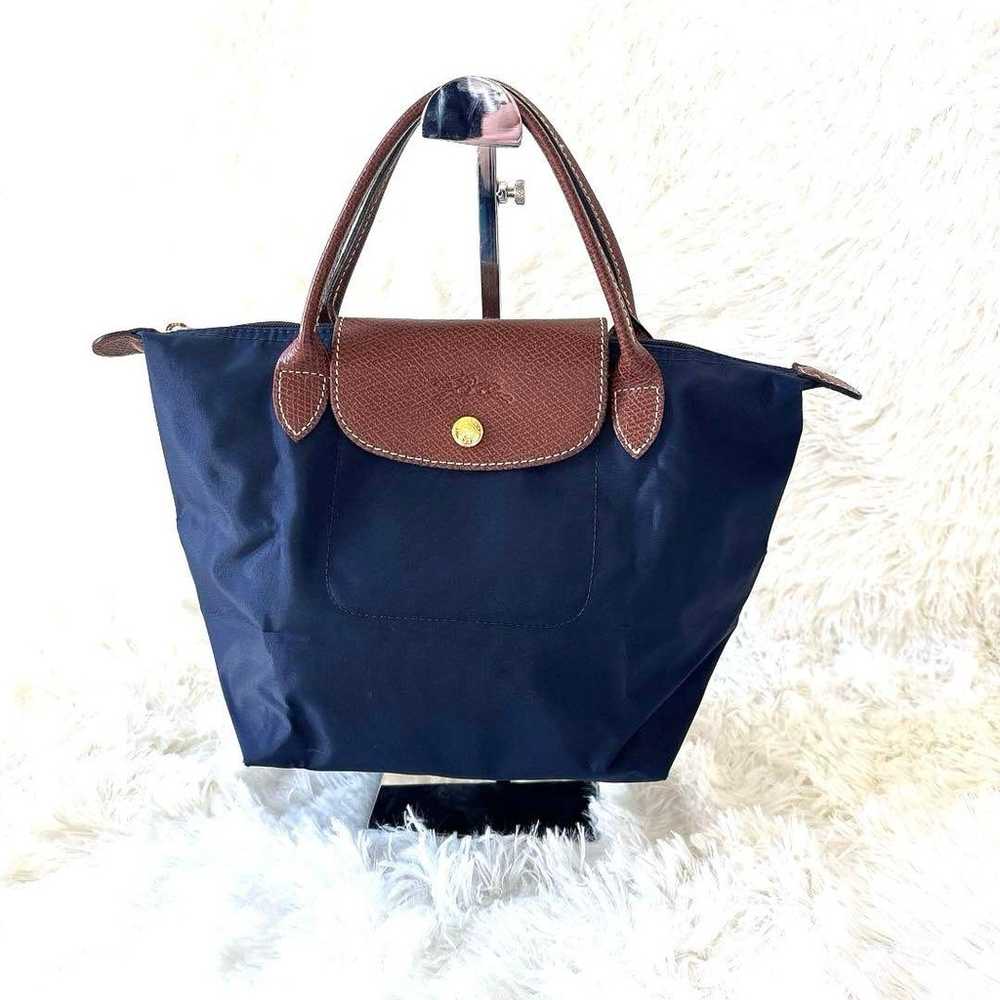 Longchamp Le Pliage Handbag Nylon Navy - image 1