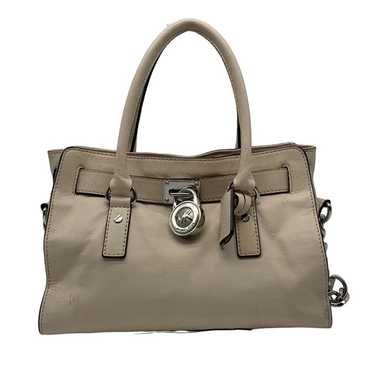 Michael Kors Cream Leather Hamilton Satchel Bag