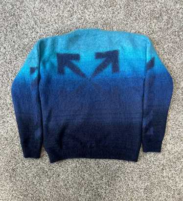 Off-White Off-White Diag Arrow Brushed Knit Blue