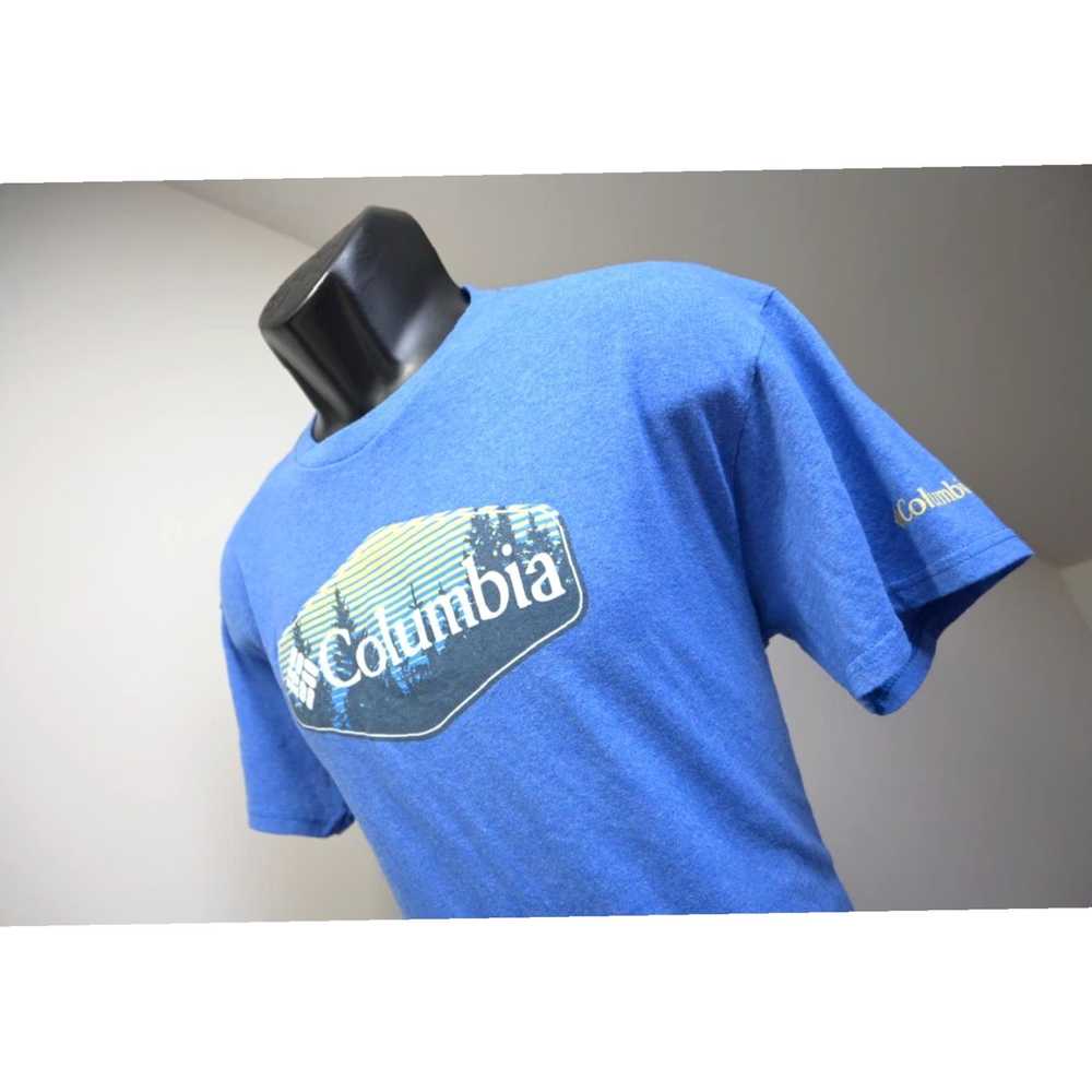 Vintage Columbia Blue Graphic Fishing Short Sleev… - image 2