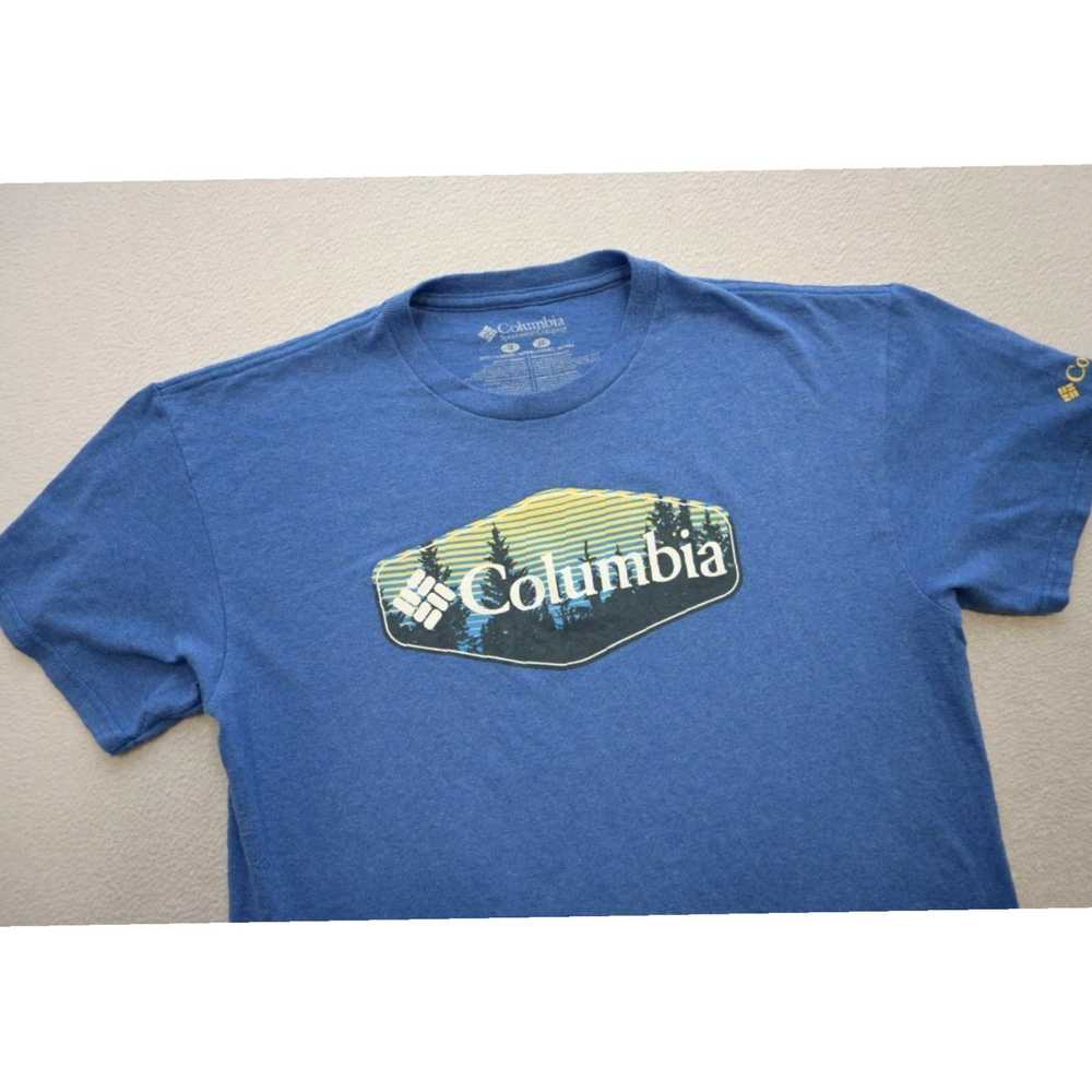 Vintage Columbia Blue Graphic Fishing Short Sleev… - image 5