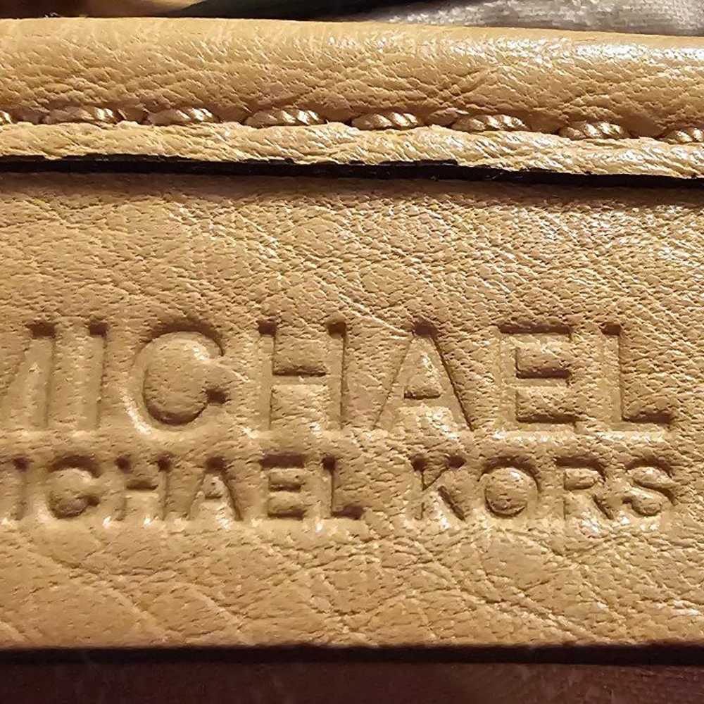 MICHAEL KORS TAN LEATHER SATCHEL HANDBAG W/ GOLD … - image 4