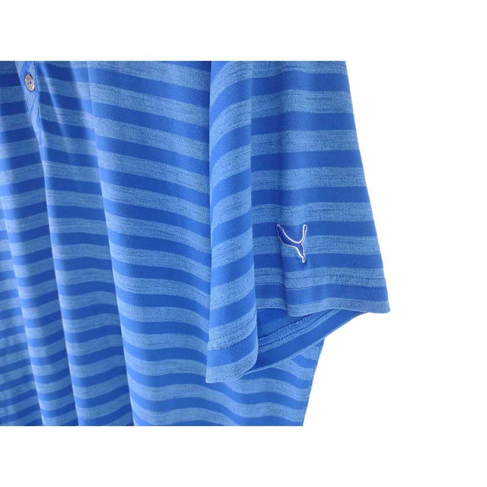 Puma PUMA Golf Polo Shirt Blue Striped Short Slee… - image 2