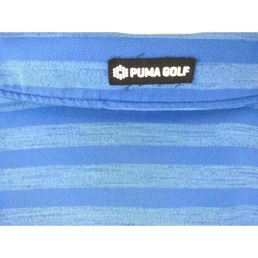 Puma PUMA Golf Polo Shirt Blue Striped Short Slee… - image 6