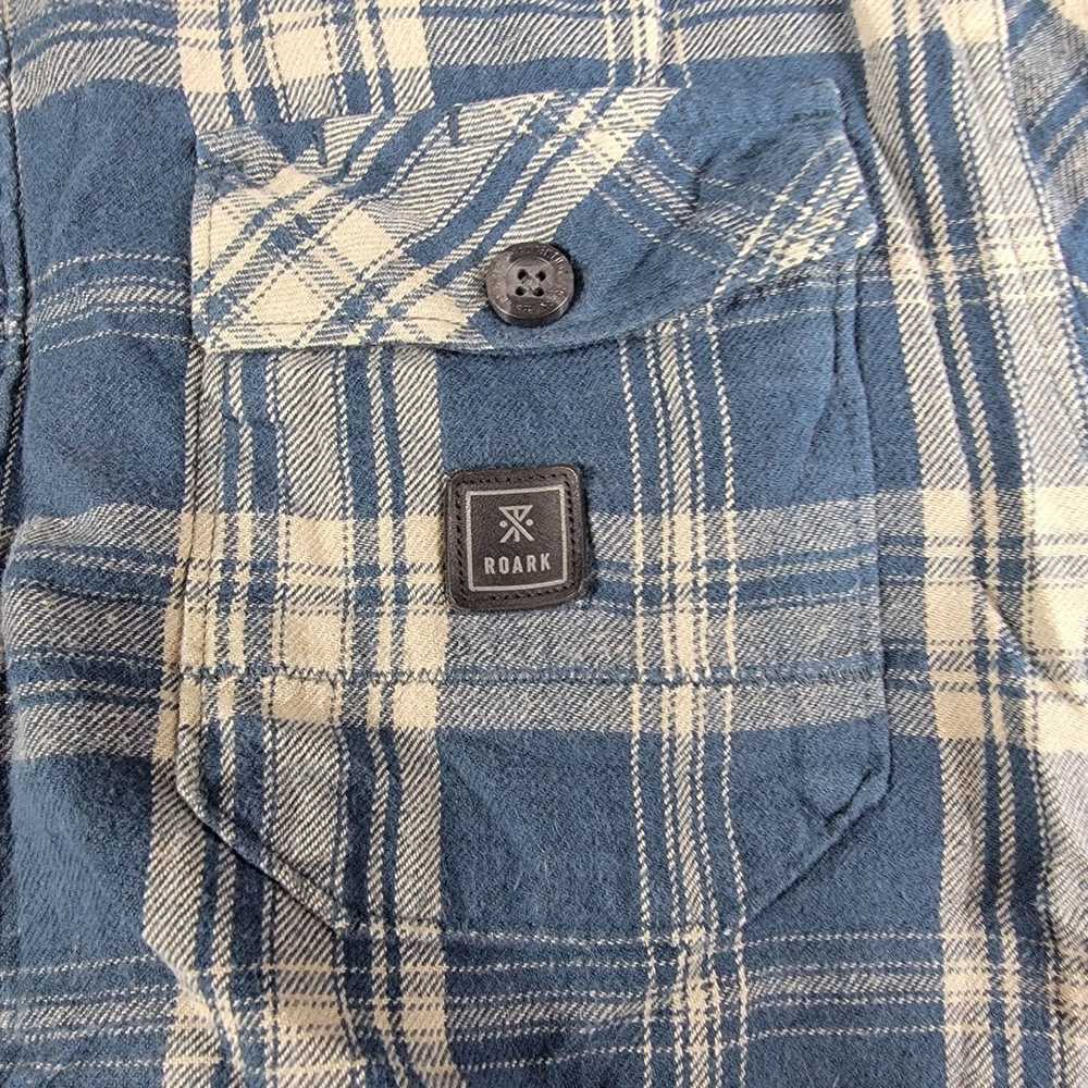 Roark Roark Revival Mens Medium Blue Plaid Flanne… - image 4