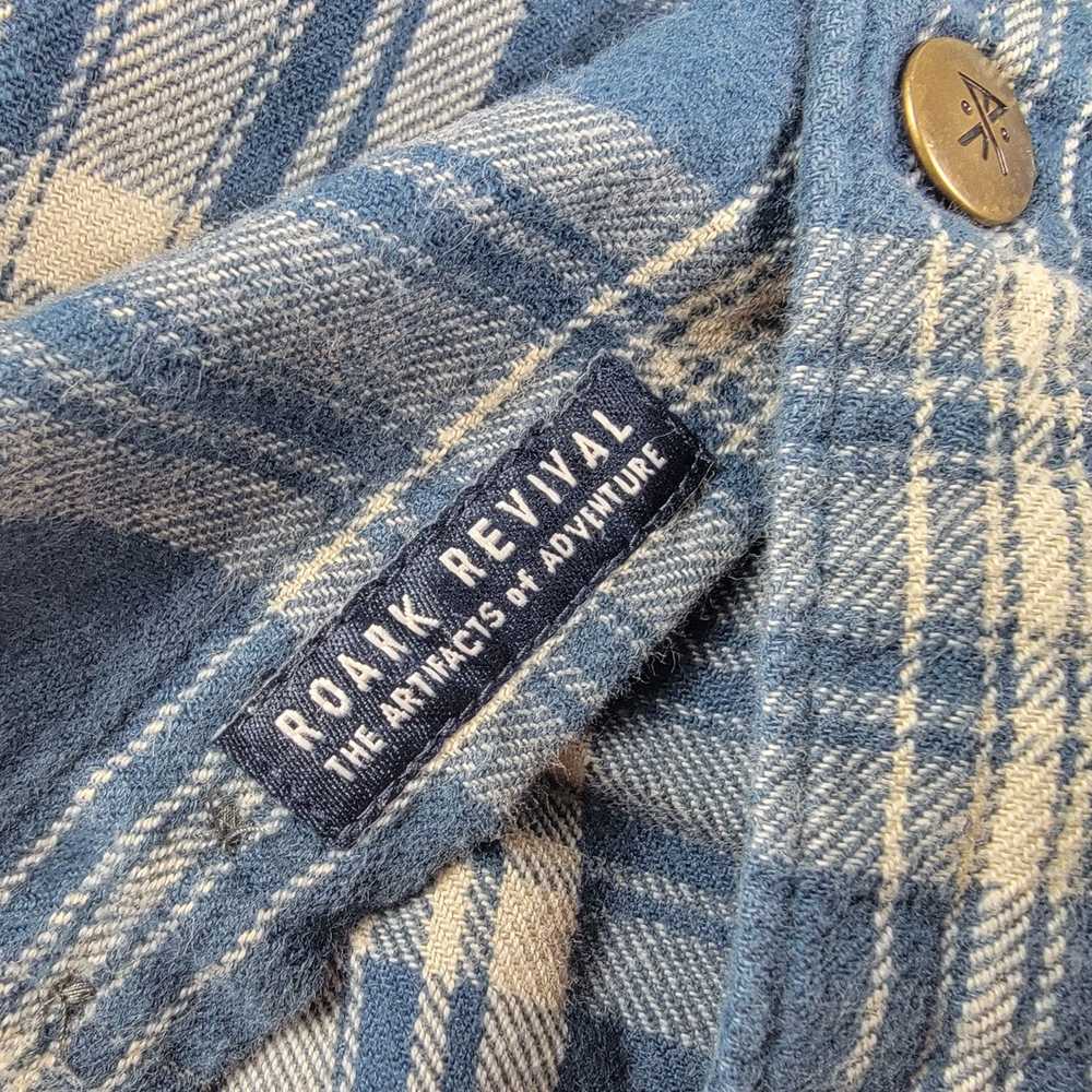 Roark Roark Revival Mens Medium Blue Plaid Flanne… - image 5