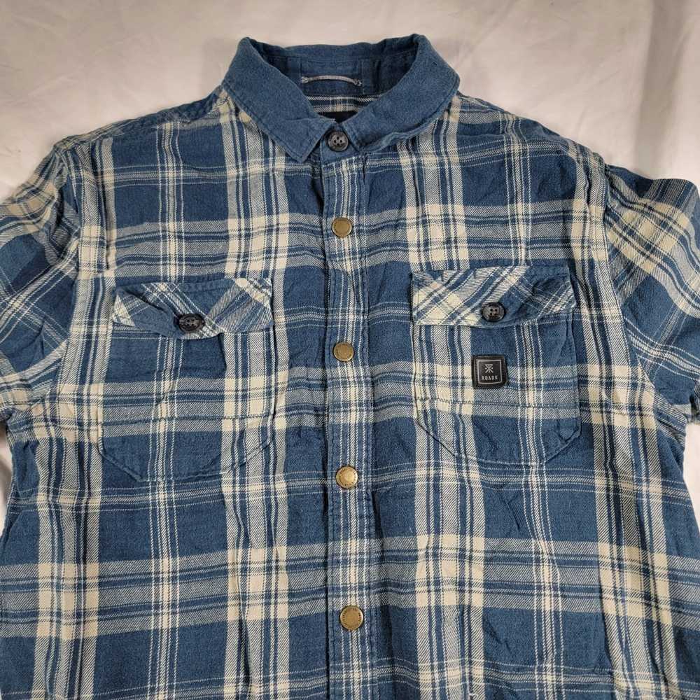 Roark Roark Revival Mens Medium Blue Plaid Flanne… - image 7