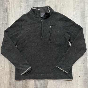 Ibex newest Men's XL 100% Merino Shak Half-Zip Pullover, Rich Gray Heather