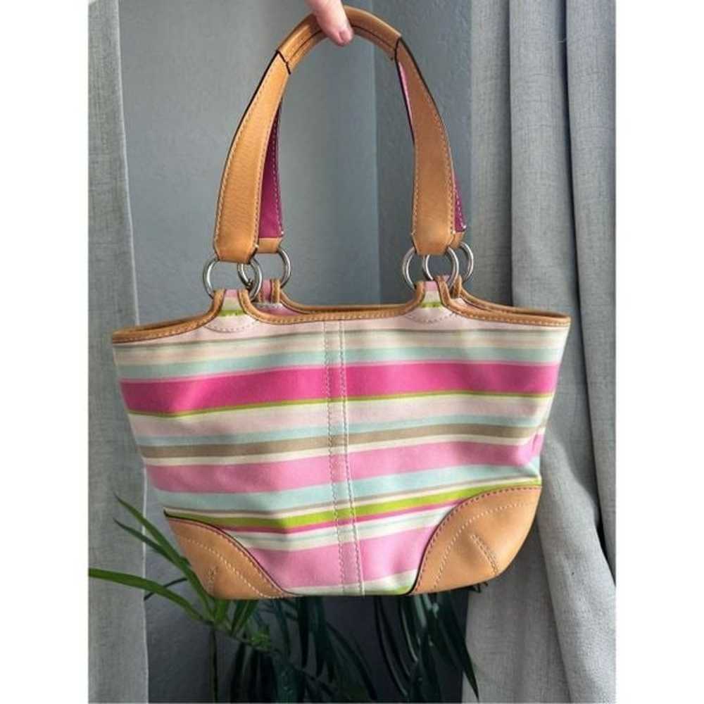 Coach Vintage Hampton Soho Pink Stripe Barbiecore… - image 2