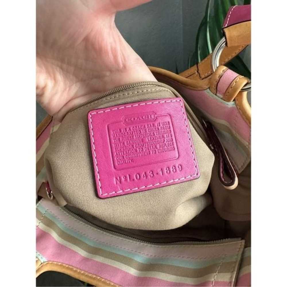 Coach Vintage Hampton Soho Pink Stripe Barbiecore… - image 7