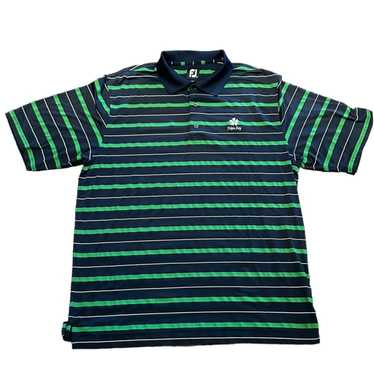 Footjoy FootJoy Mens XL Blue and Green Striped Pol