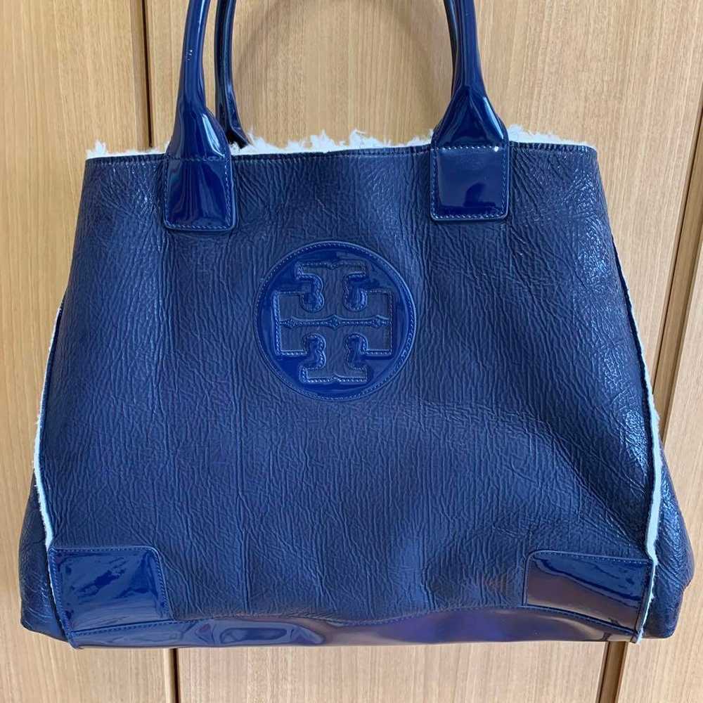 Tory Burch ★ Navy Boa Tote Bag - image 10