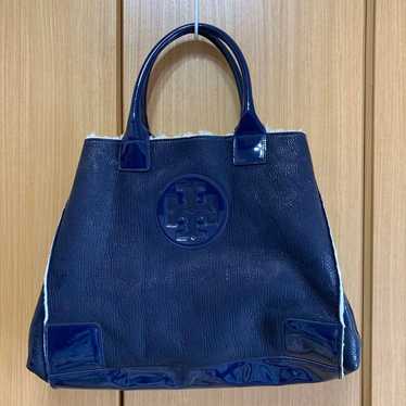 Tory Burch ★ Navy Boa Tote Bag - image 1