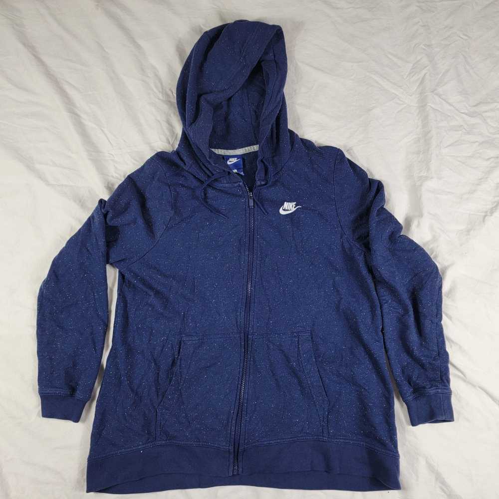 Nike Nike Adults Large Blue Speckled Full Zip Hoo… - image 1