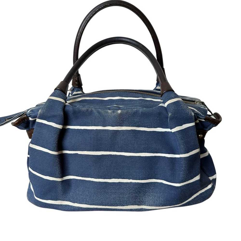 Kate Spade Striped Canvas Satchel Tote Handbag - … - image 6