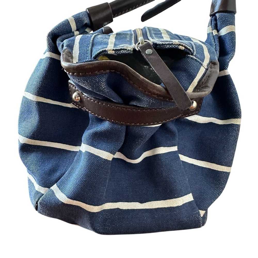 Kate Spade Striped Canvas Satchel Tote Handbag - … - image 7