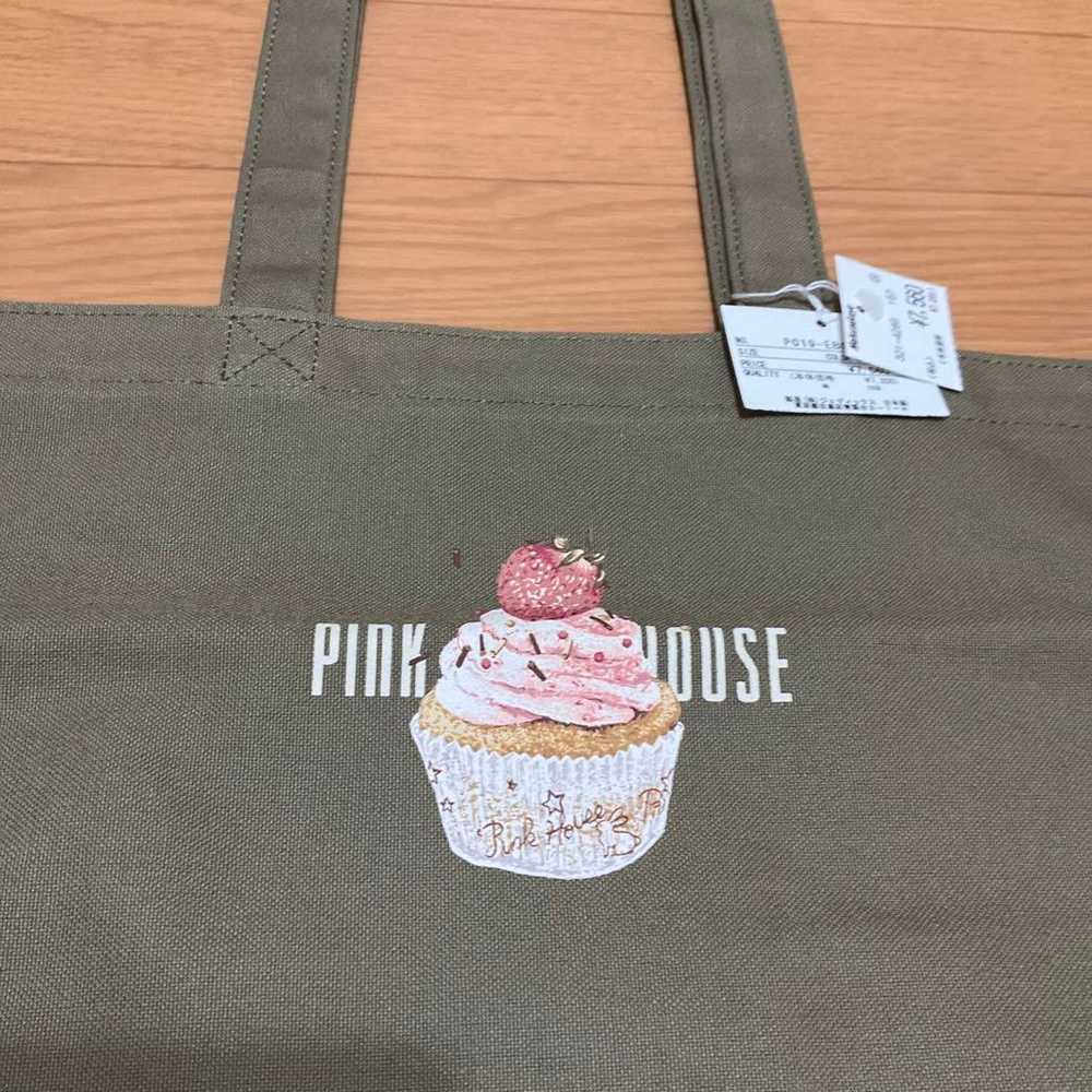 Pink House Drawstring Pouch Tote Bag - image 2