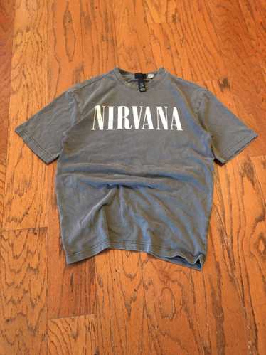 H&M × Nirvana Men's XS Nirvana H&M Grey Faded T-Sh