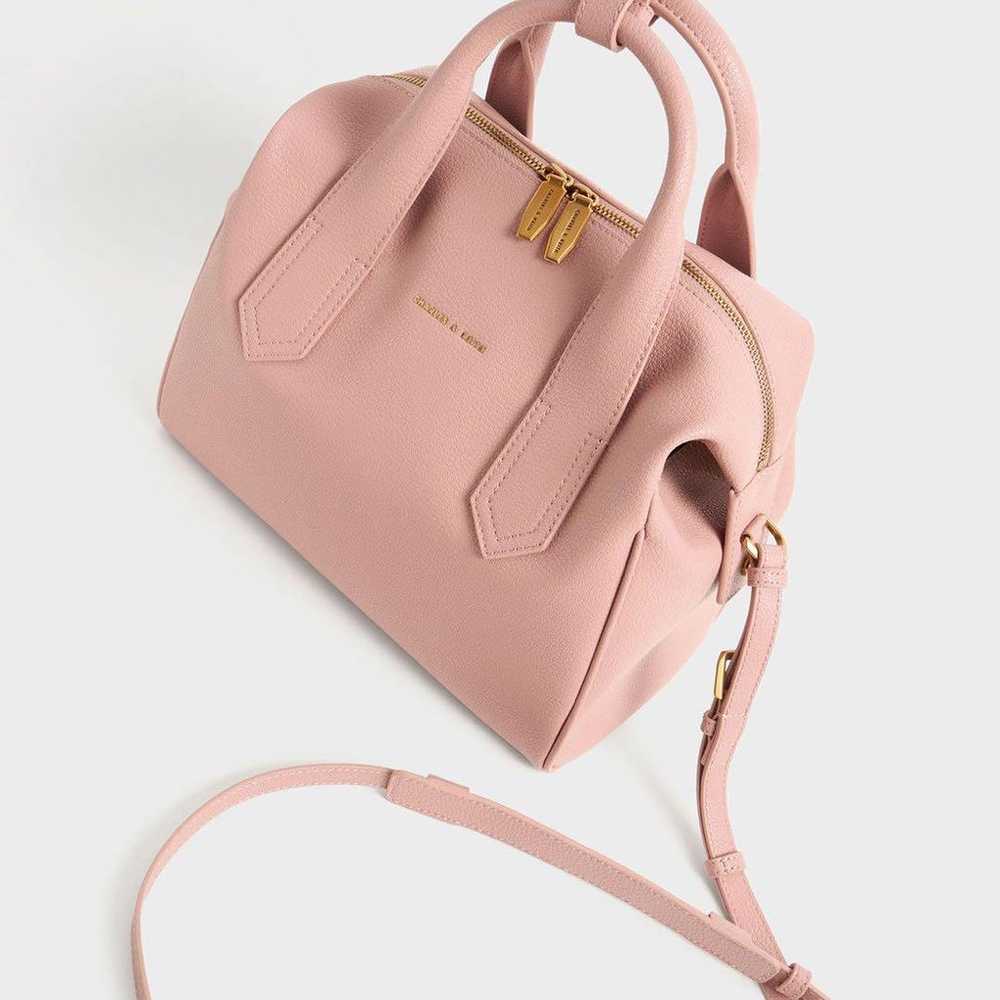 CHARLES & KEITH Slouchy Double Handle Bag (Mauve) - image 3