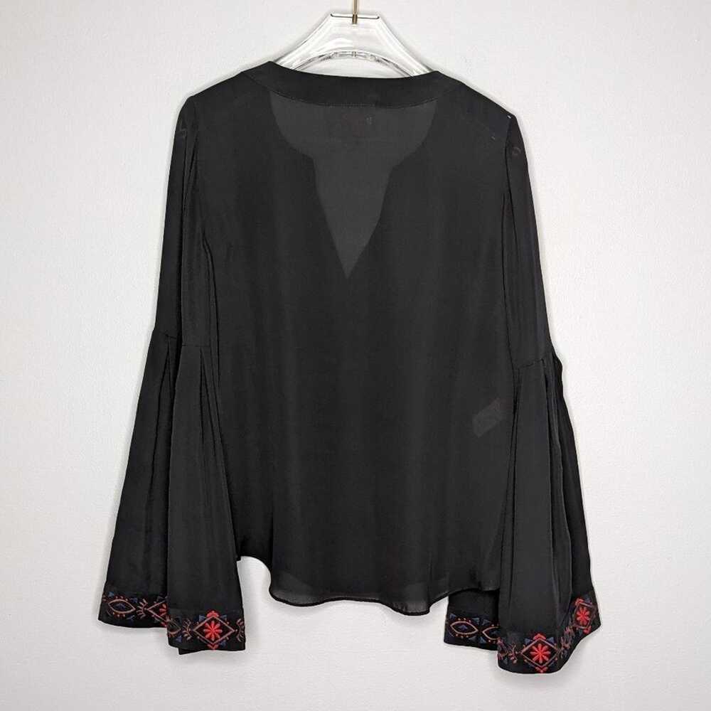 Cinq a sept Cinq A Sept Black Silk Long Sleeve Bo… - image 2