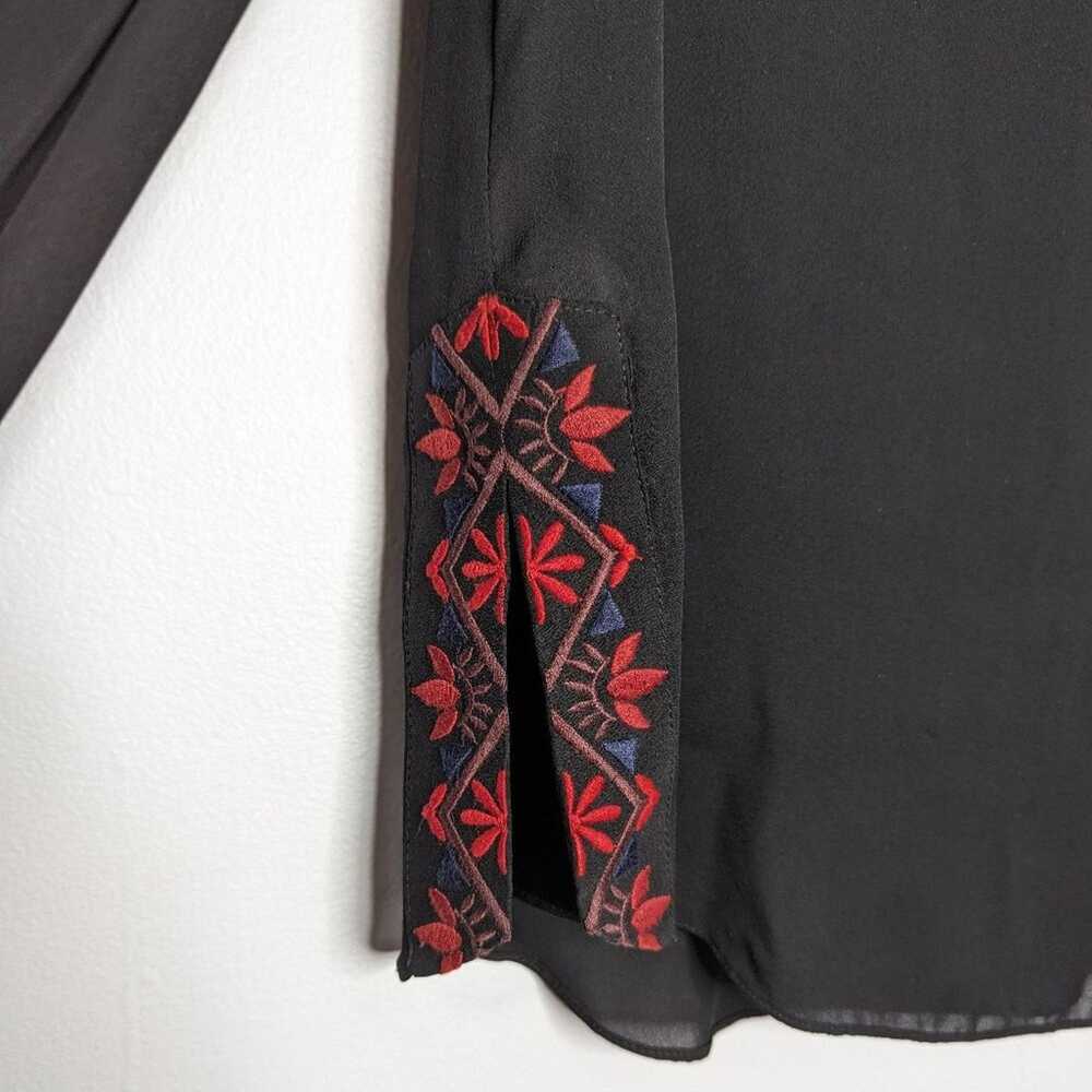 Cinq a sept Cinq A Sept Black Silk Long Sleeve Bo… - image 4