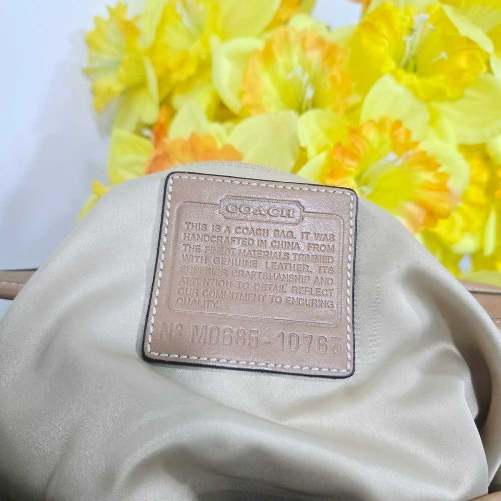 Coach Purse M0685-10765 Beige Brown Logo Canvas S… - image 9