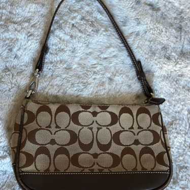 Coach Vintage Classic Brown Demi Monogram Mini Pu… - image 1