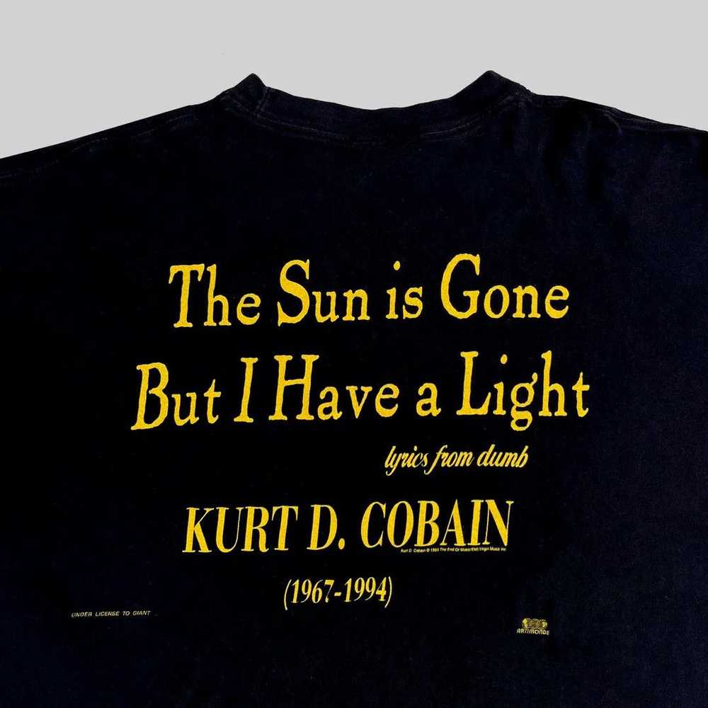 Band Tees × Nirvana × Vintage Kurt Cobain 1995 90… - image 4