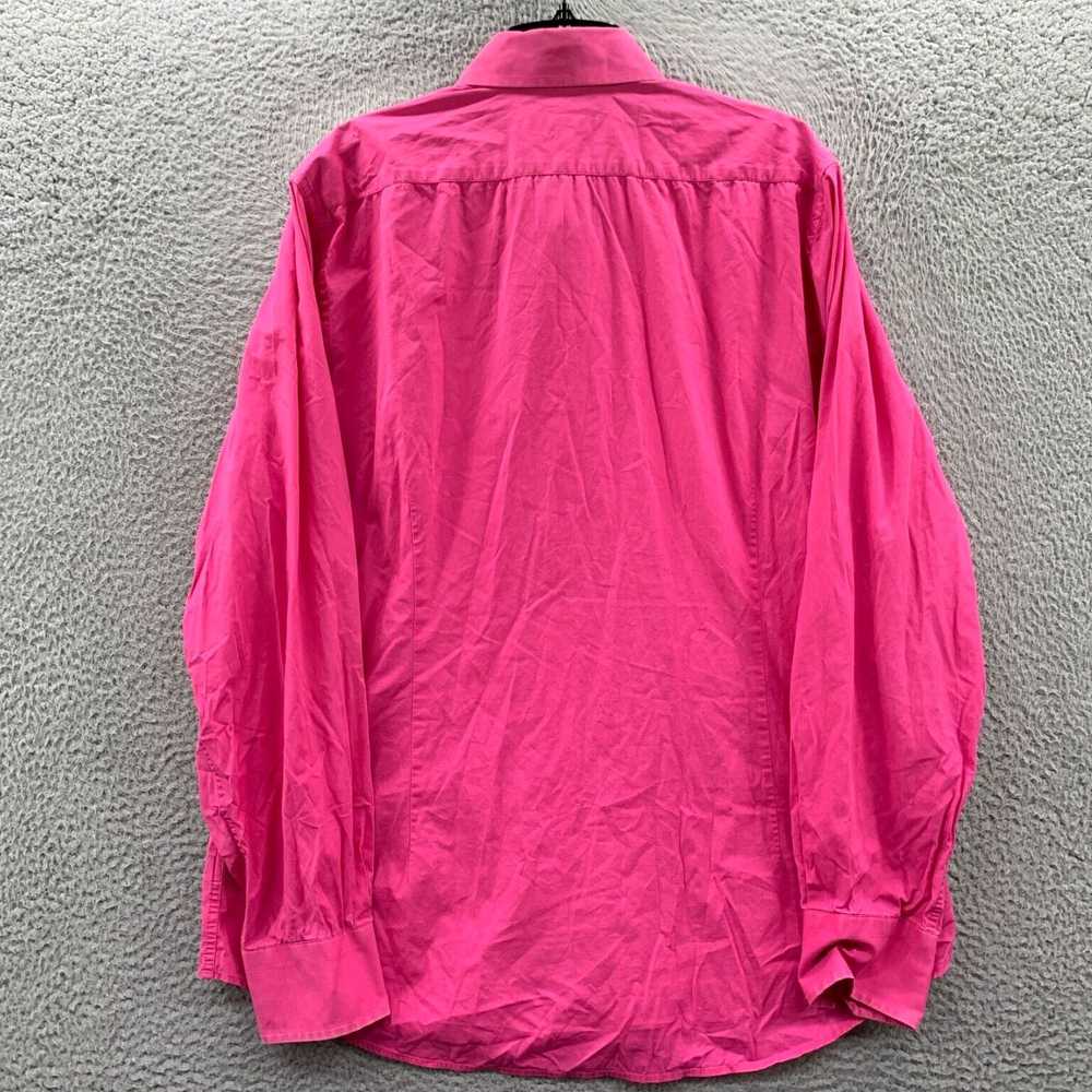 Express Pink Fitted Long Sleeve Button Up Blouse … - image 2