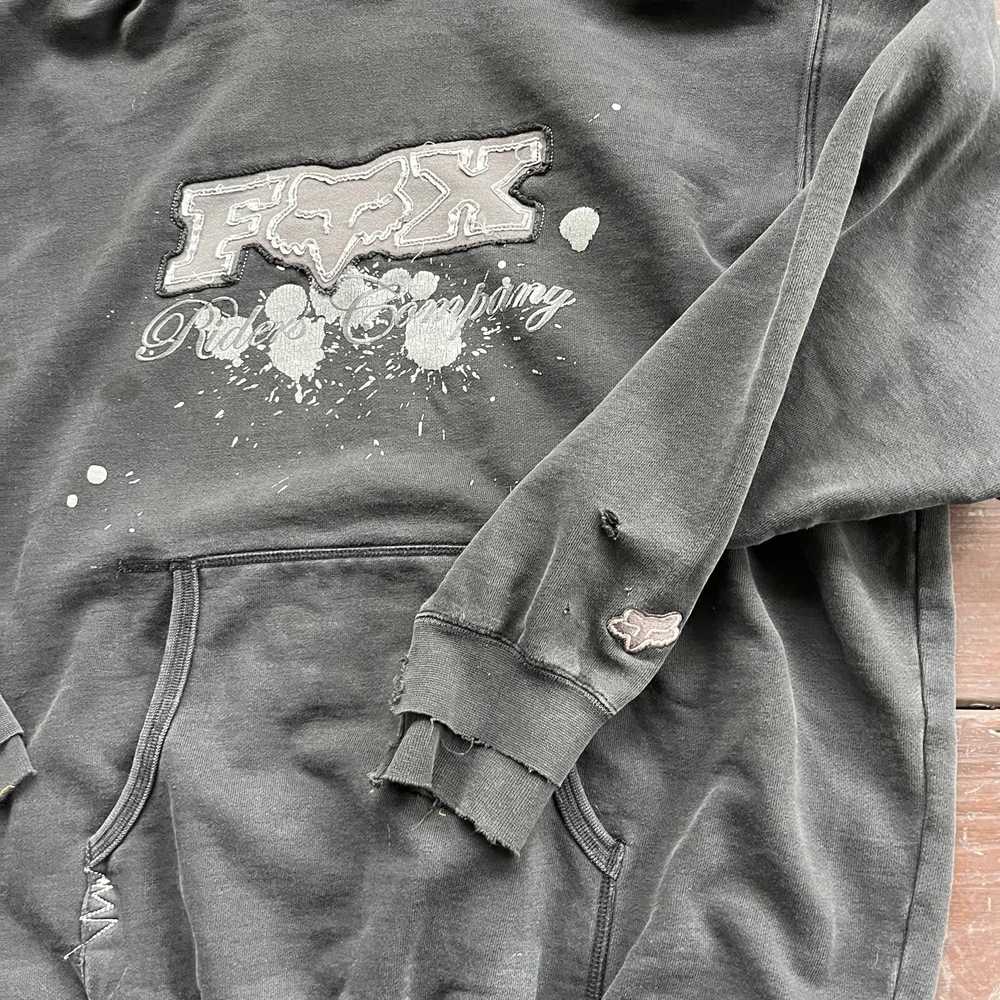 Fox Racing Y2K Fox Hoodie Medium Grunge Cyber 200… - image 3