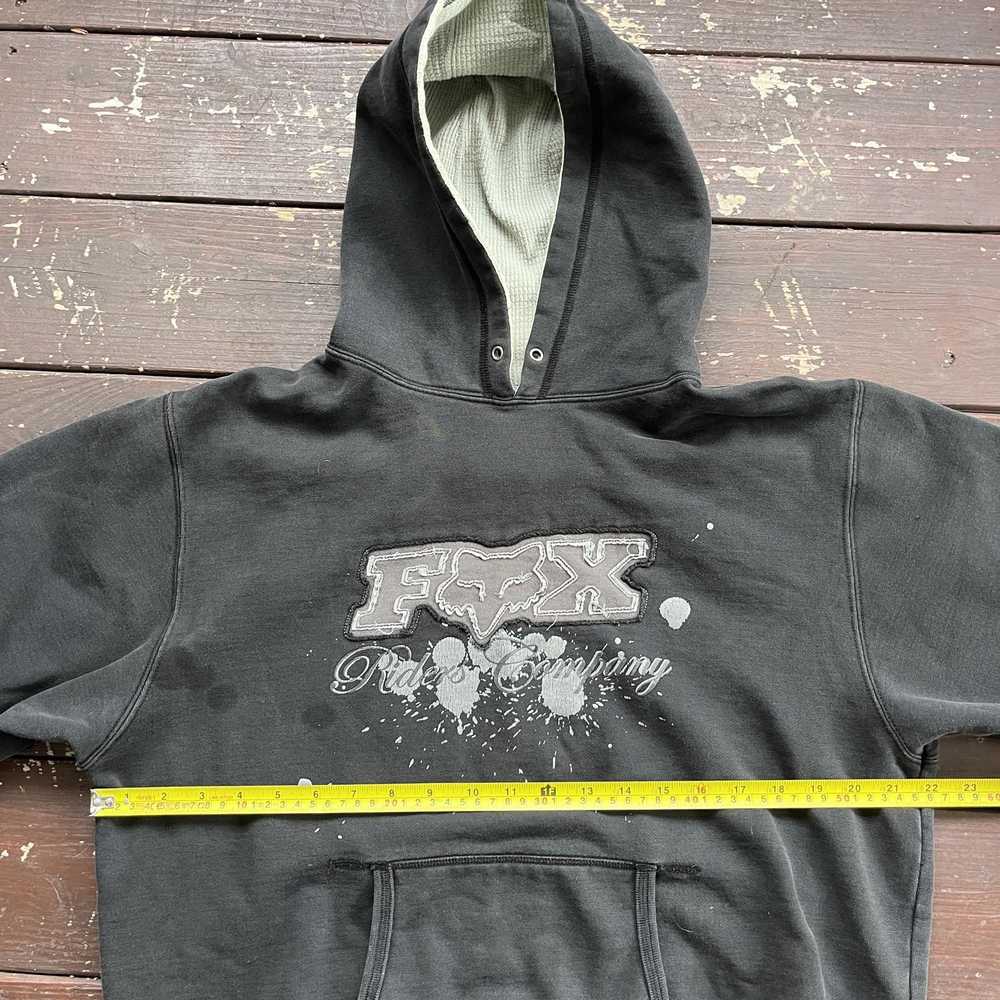 Fox Racing Y2K Fox Hoodie Medium Grunge Cyber 200… - image 5