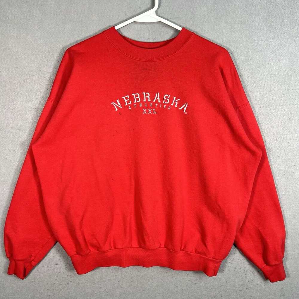 Etro Authentic Retro Nebraska Huskers Fleece Crew… - image 1