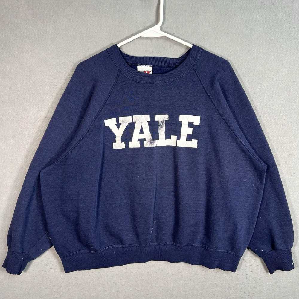 Vintage Authentic Pre Owned Blue Crew Neck Yale U… - image 1