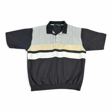 Vintage Vintage Sasson Polo Shirt Black Brown Colo