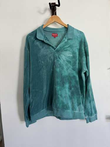 Supreme Tie dye velour polo